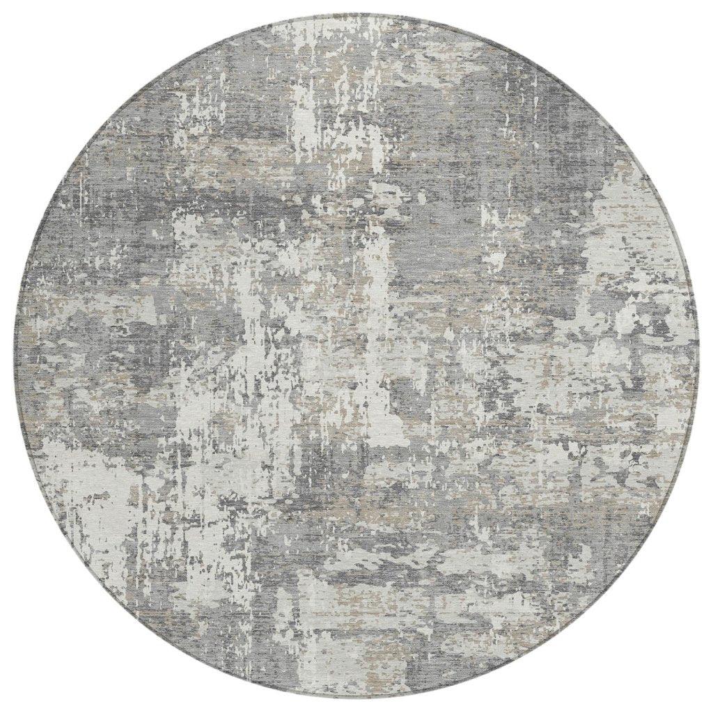 LOOMLAN Rugs Caelan Gray Washable Indoor-Outdoor Rug