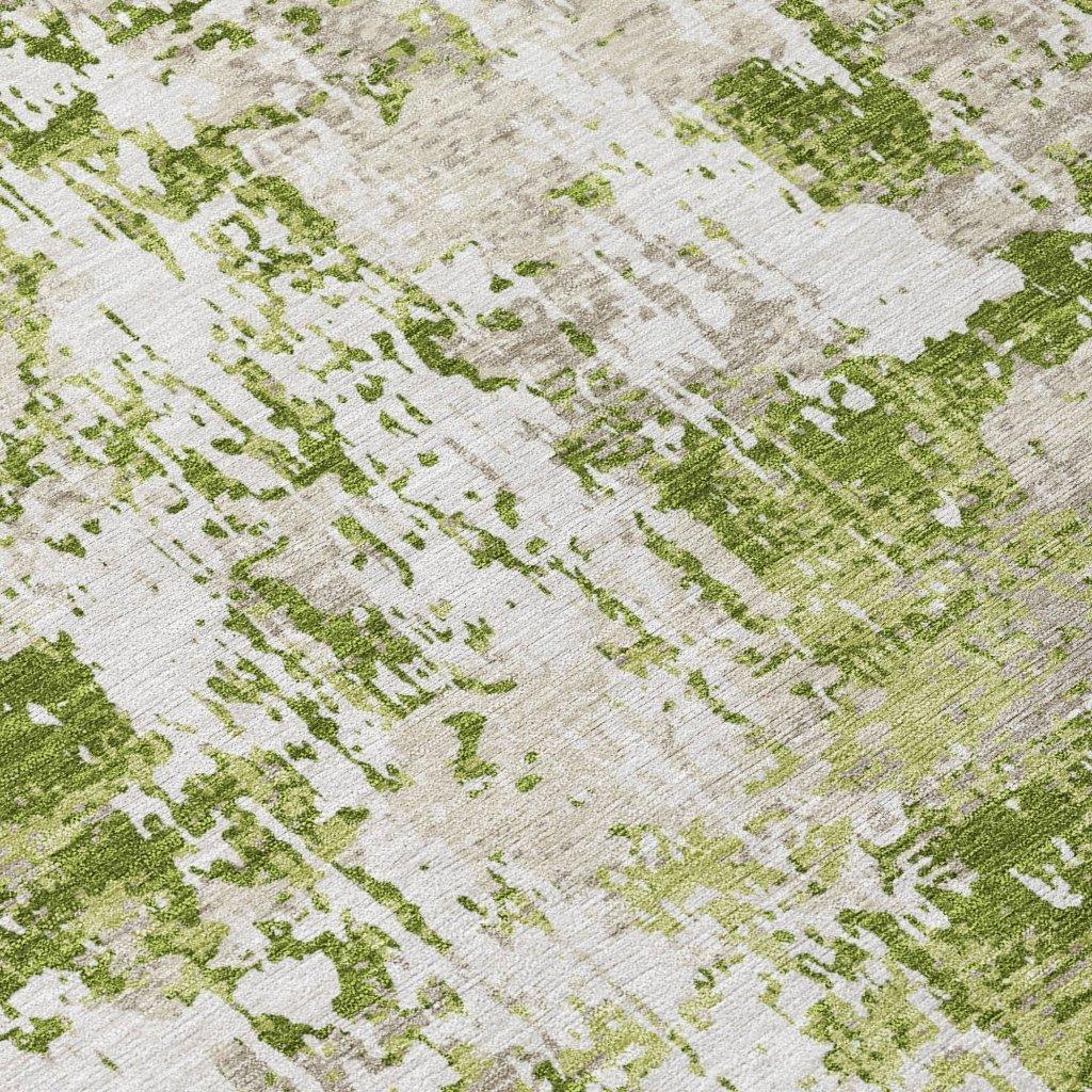 LOOMLAN Rugs Caelan Green Washable Indoor-Outdoor Rug