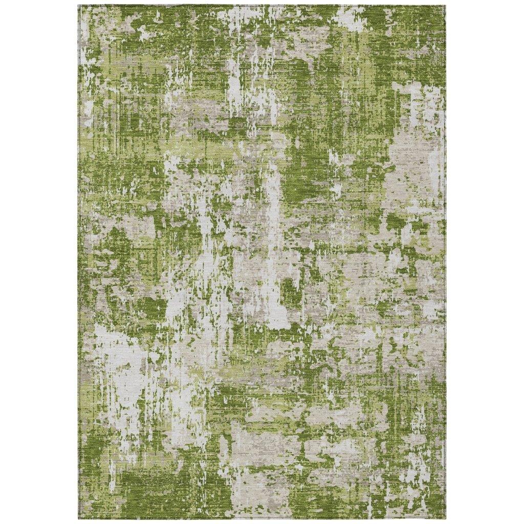 LOOMLAN Rugs Caelan Green Washable Indoor-Outdoor Rug