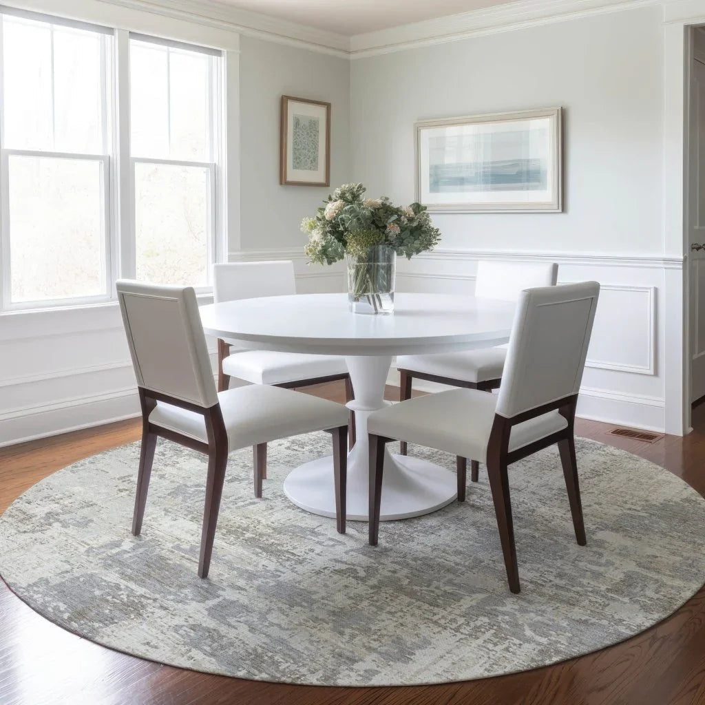 LOOMLAN Rugs Caelan Ivory Washable Indoor-Outdoor Rug