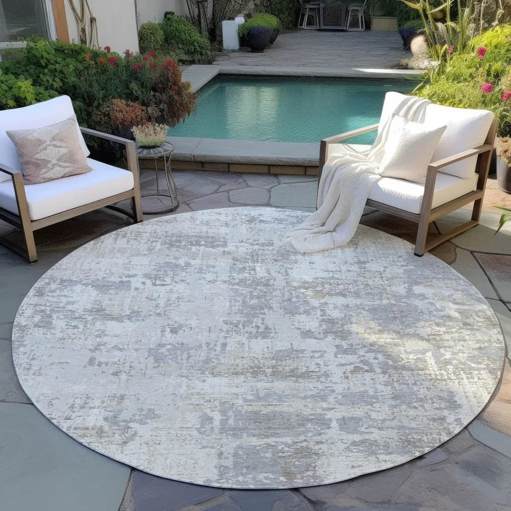 LOOMLAN Rugs Caelan Ivory Washable Indoor-Outdoor Rug