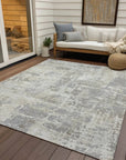 LOOMLAN Rugs Caelan Ivory Washable Indoor-Outdoor Rug
