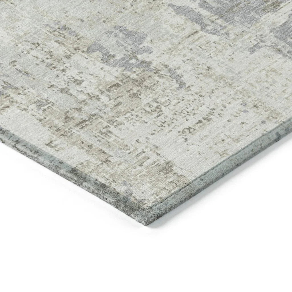 LOOMLAN Rugs Caelan Ivory Washable Indoor-Outdoor Rug