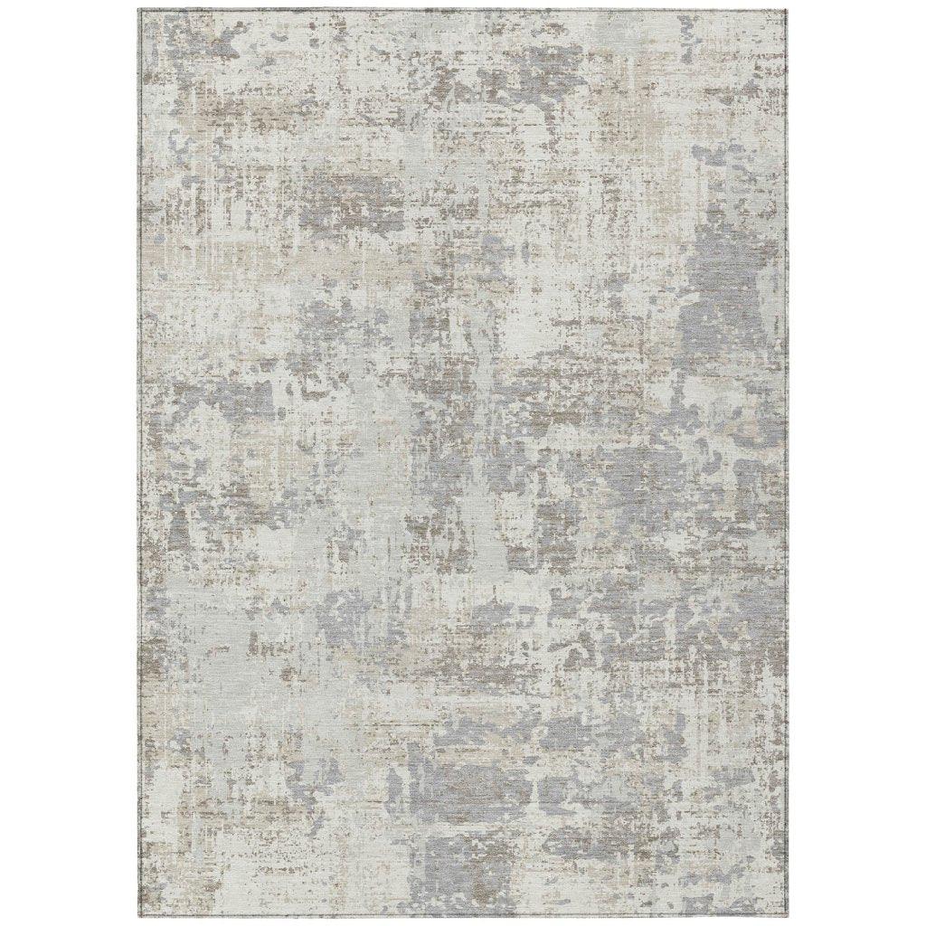 LOOMLAN Rugs Caelan Ivory Washable Indoor-Outdoor Rug