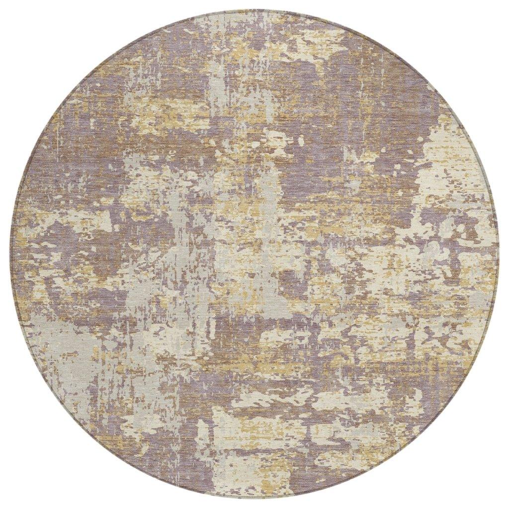 LOOMLAN Rugs Caelan Purple Washable Indoor-Outdoor Rug