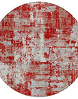 LOOMLAN Rugs Caelan Red Washable Indoor-Outdoor Rug
