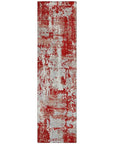 LOOMLAN Rugs Caelan Red Washable Indoor-Outdoor Rug