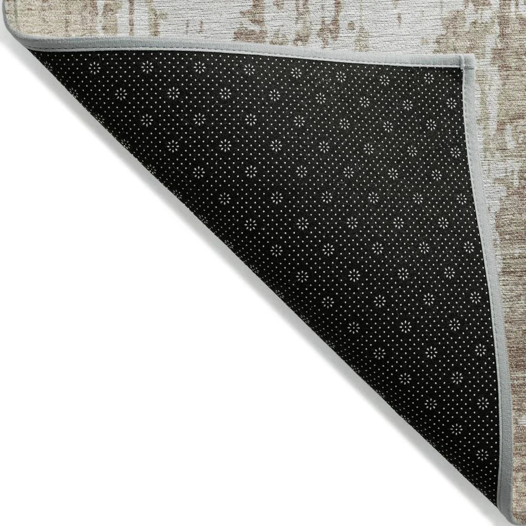 LOOMLAN Rugs Caelan Taupe Washable Indoor-Outdoor Rug