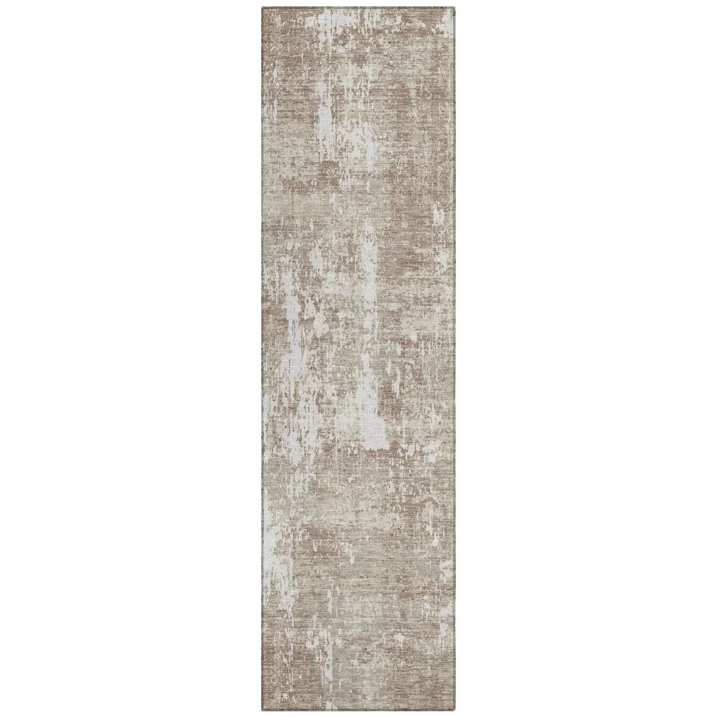 LOOMLAN Rugs Caelan Taupe Washable Indoor-Outdoor Rug