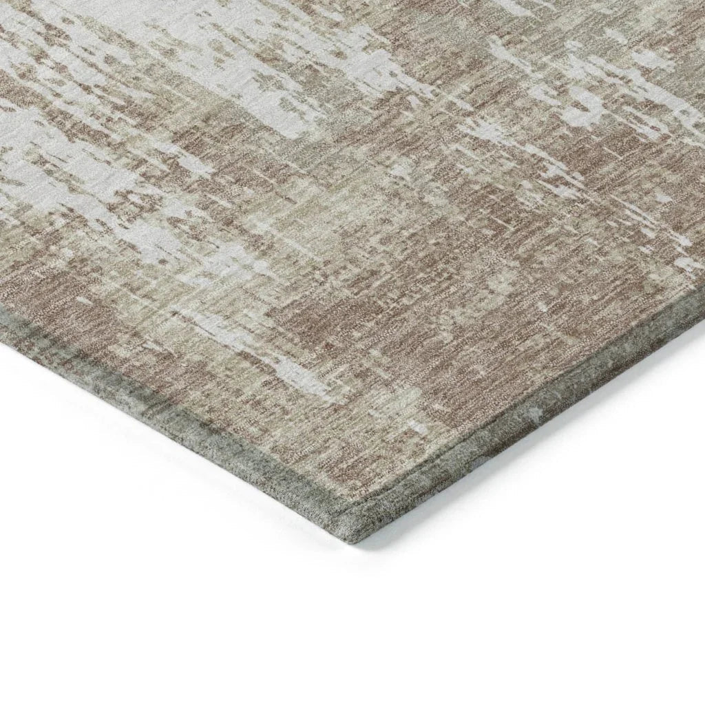 LOOMLAN Rugs Caelan Taupe Washable Indoor-Outdoor Rug