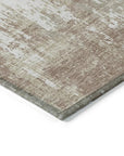LOOMLAN Rugs Caelan Taupe Washable Indoor-Outdoor Rug