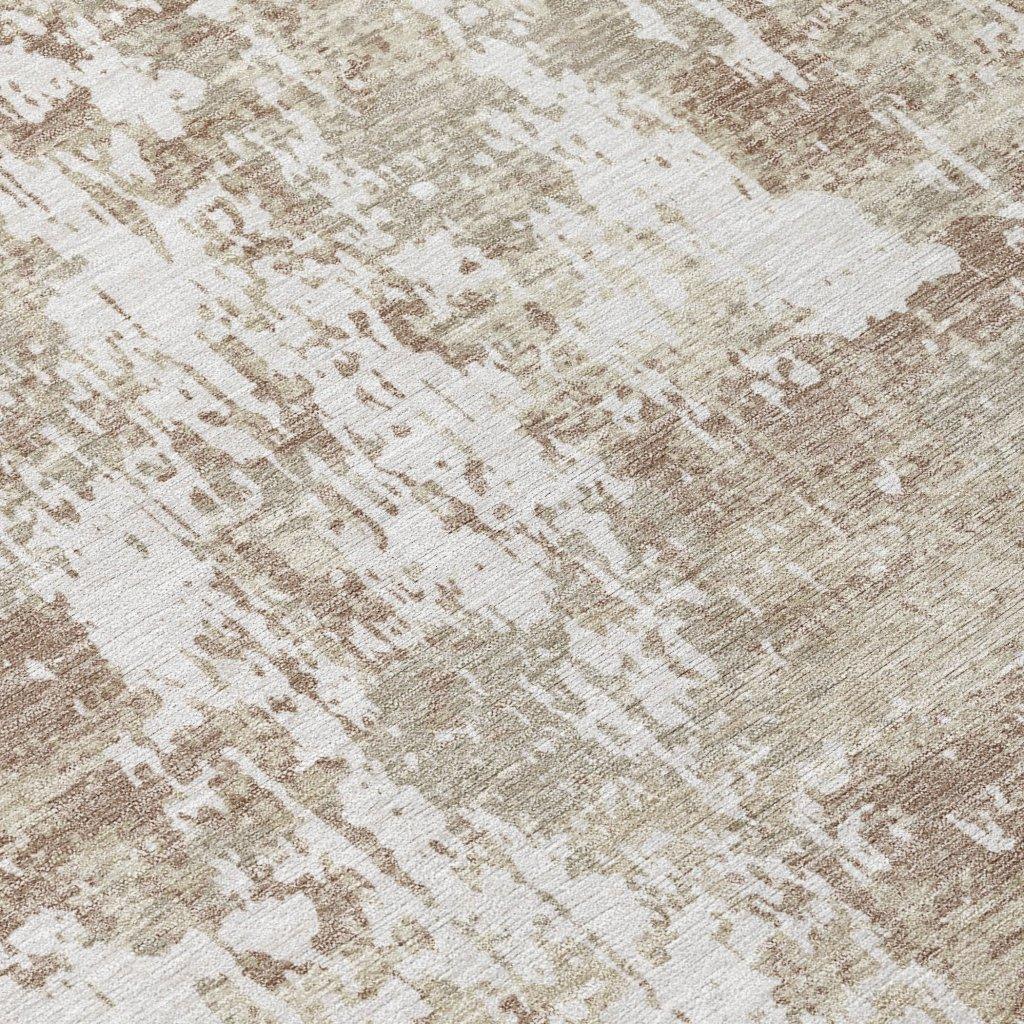 LOOMLAN Rugs Caelan Taupe Washable Indoor-Outdoor Rug