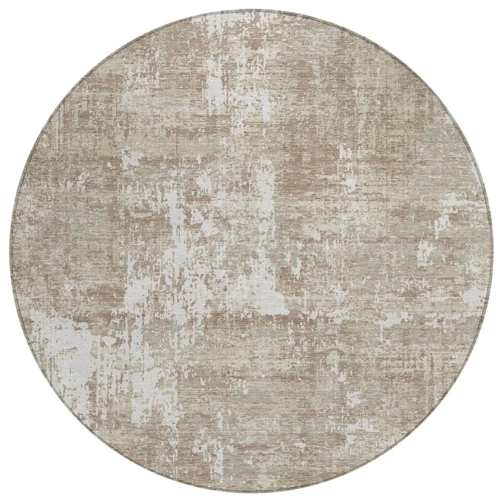 LOOMLAN Rugs Caelan Taupe Washable Indoor-Outdoor Rug