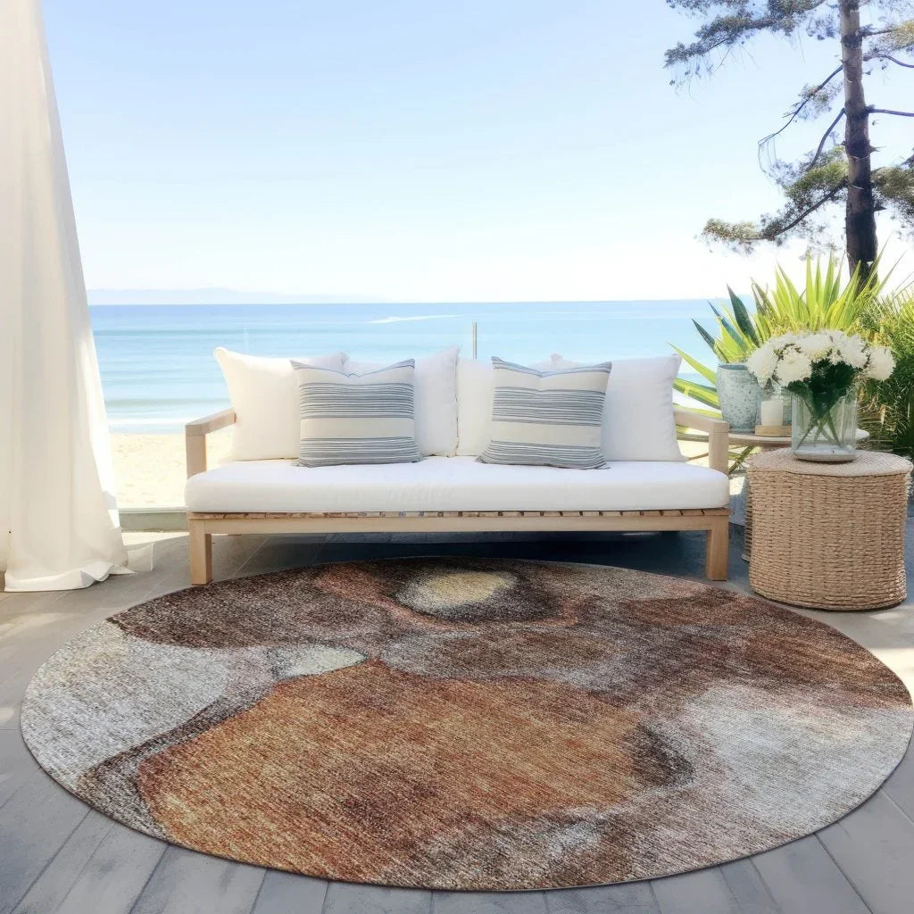 LOOMLAN Rugs Caeli Brown Washable Indoor-Outdoor Rug