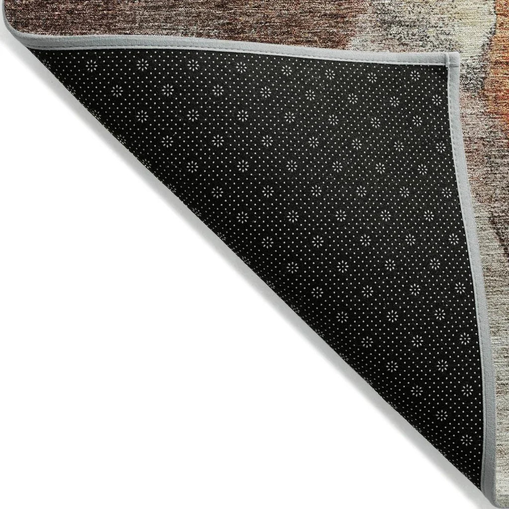 LOOMLAN Rugs Caeli Brown Washable Indoor-Outdoor Rug
