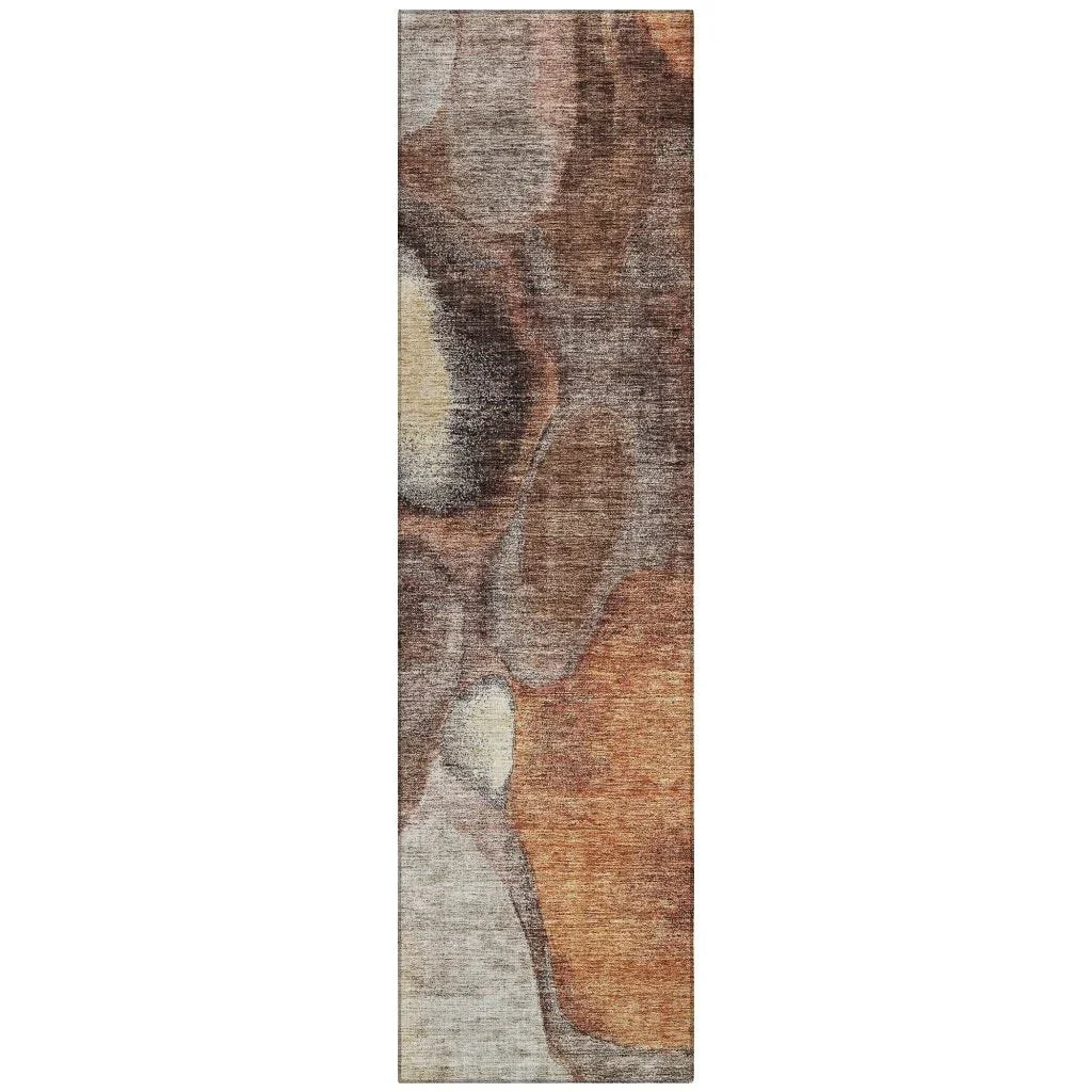 LOOMLAN Rugs Caeli Brown Washable Indoor-Outdoor Rug