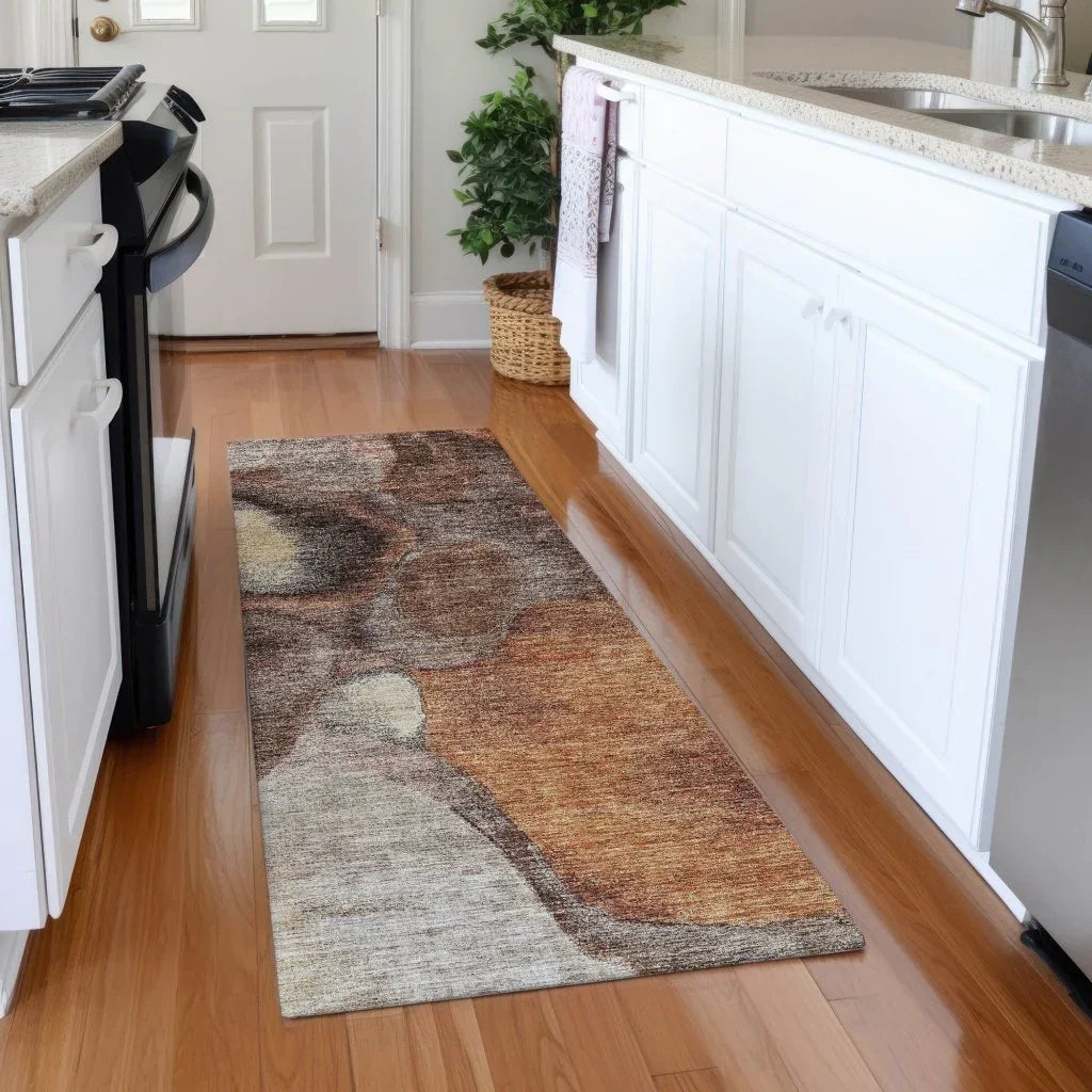 LOOMLAN Rugs Caeli Brown Washable Indoor-Outdoor Rug