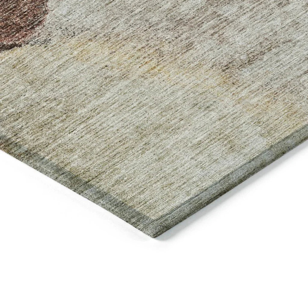 LOOMLAN Rugs Caeli Brown Washable Indoor-Outdoor Rug