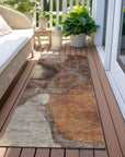 LOOMLAN Rugs Caeli Brown Washable Indoor-Outdoor Rug