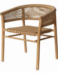 Calais Teak Framed Patio Dining Chair - LOOMLAN - Artesia - Outdoor Dining Chairs