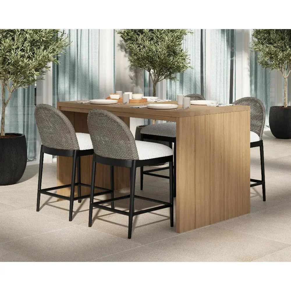 Calandri Fabric Outdoor Counter Stool - LOOMLAN - SUNPAN - Counter Stools