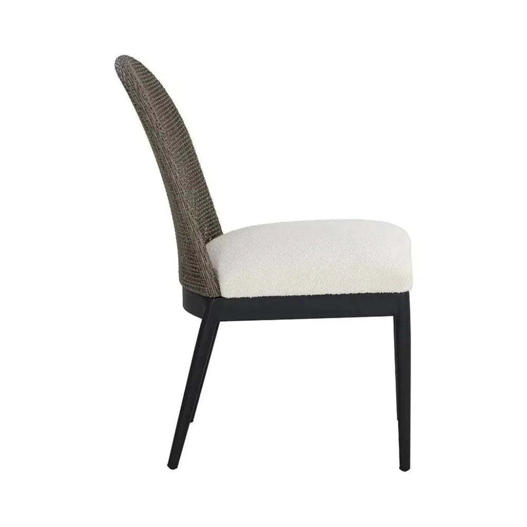 Calandri Fabric Outdoor Dining Chair 2PC - LOOMLAN - SUNPAN - Outdoor Dining Chairs
