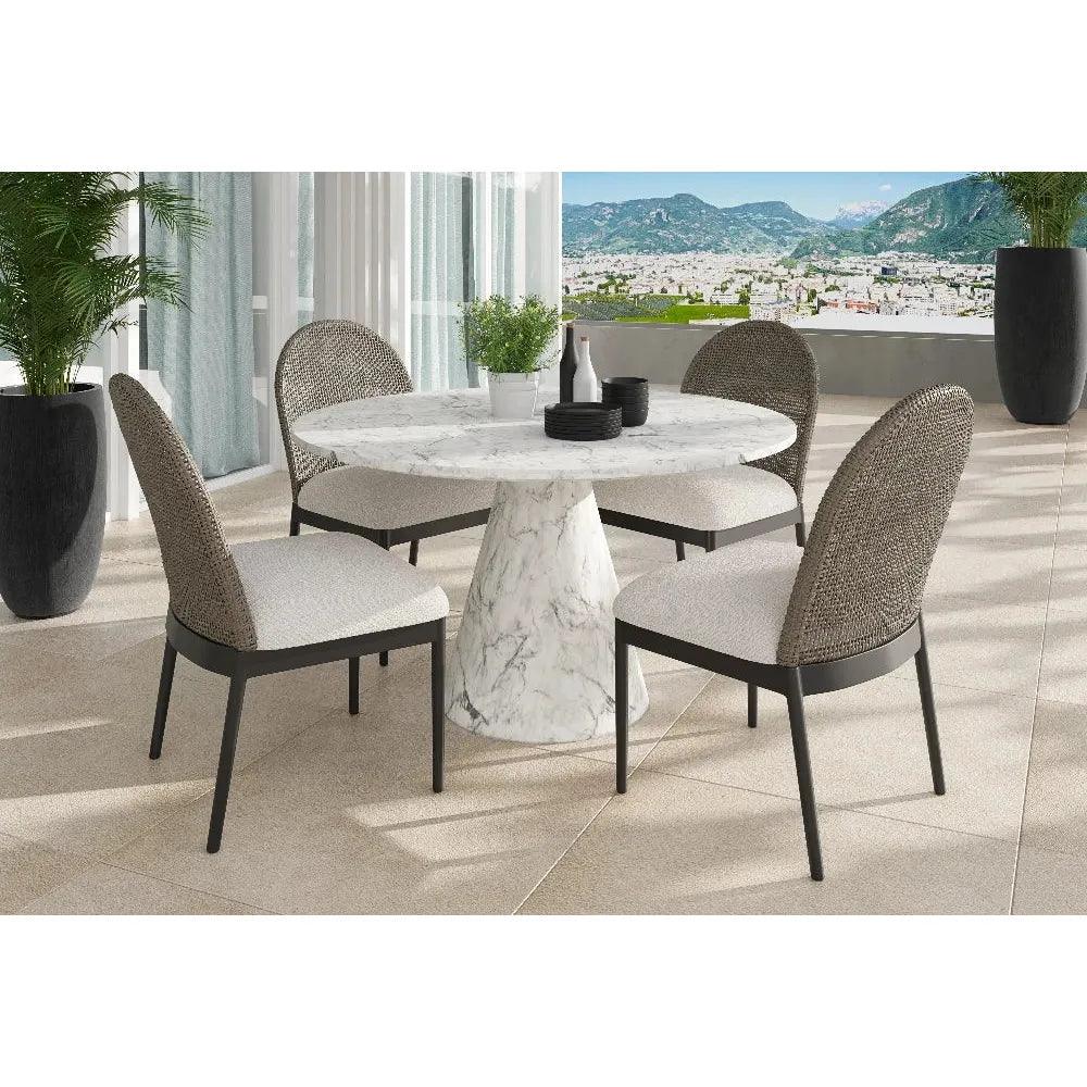 Calandri Fabric Outdoor Dining Chair 2PC - LOOMLAN - SUNPAN - Outdoor Dining Chairs