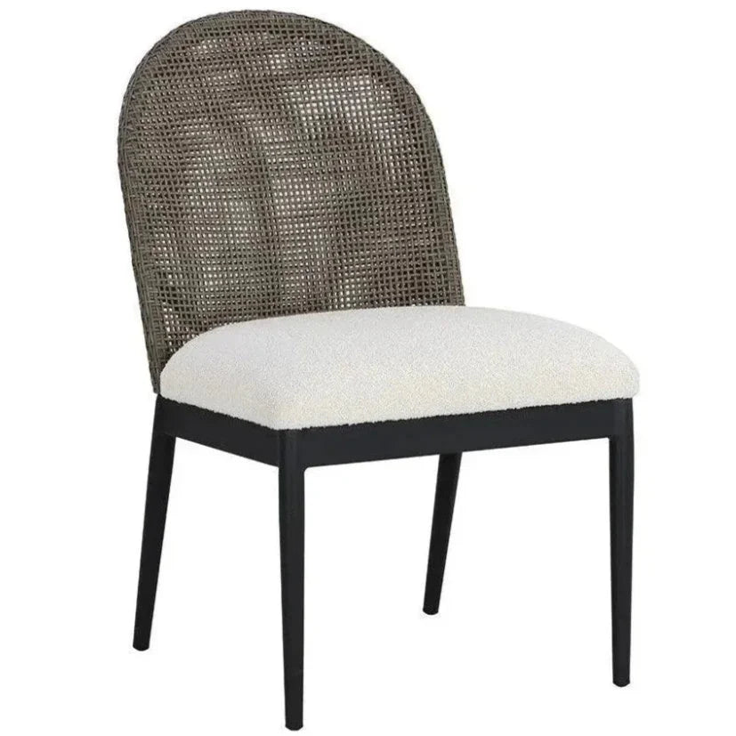 Calandri Fabric Outdoor Dining Chair 2PC - LOOMLAN - SUNPAN - Outdoor Dining Chairs