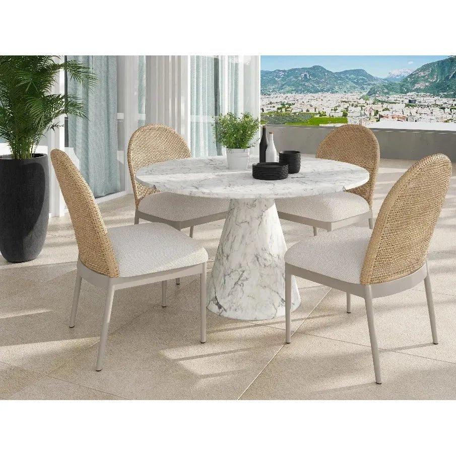 Calandri Fabric Outdoor Dining Chair 2PC - LOOMLAN - SUNPAN - Outdoor Dining Chairs