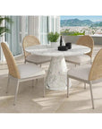 Calandri Fabric Outdoor Dining Chair 2PC - LOOMLAN - SUNPAN - Outdoor Dining Chairs
