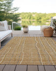 LOOMLAN Rugs Calista Gold Washable Indoor-Outdoor Rug