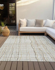 LOOMLAN Rugs Calista Ivory Washable Indoor-Outdoor Rug