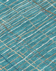 LOOMLAN Rugs Calista Teal Washable Indoor-Outdoor Rug