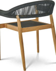 Cambria 5PC Round Outdoor Dining Set Stacking Armchairs - LOOMLAN - HiTeak - Outdoor Dining Sets