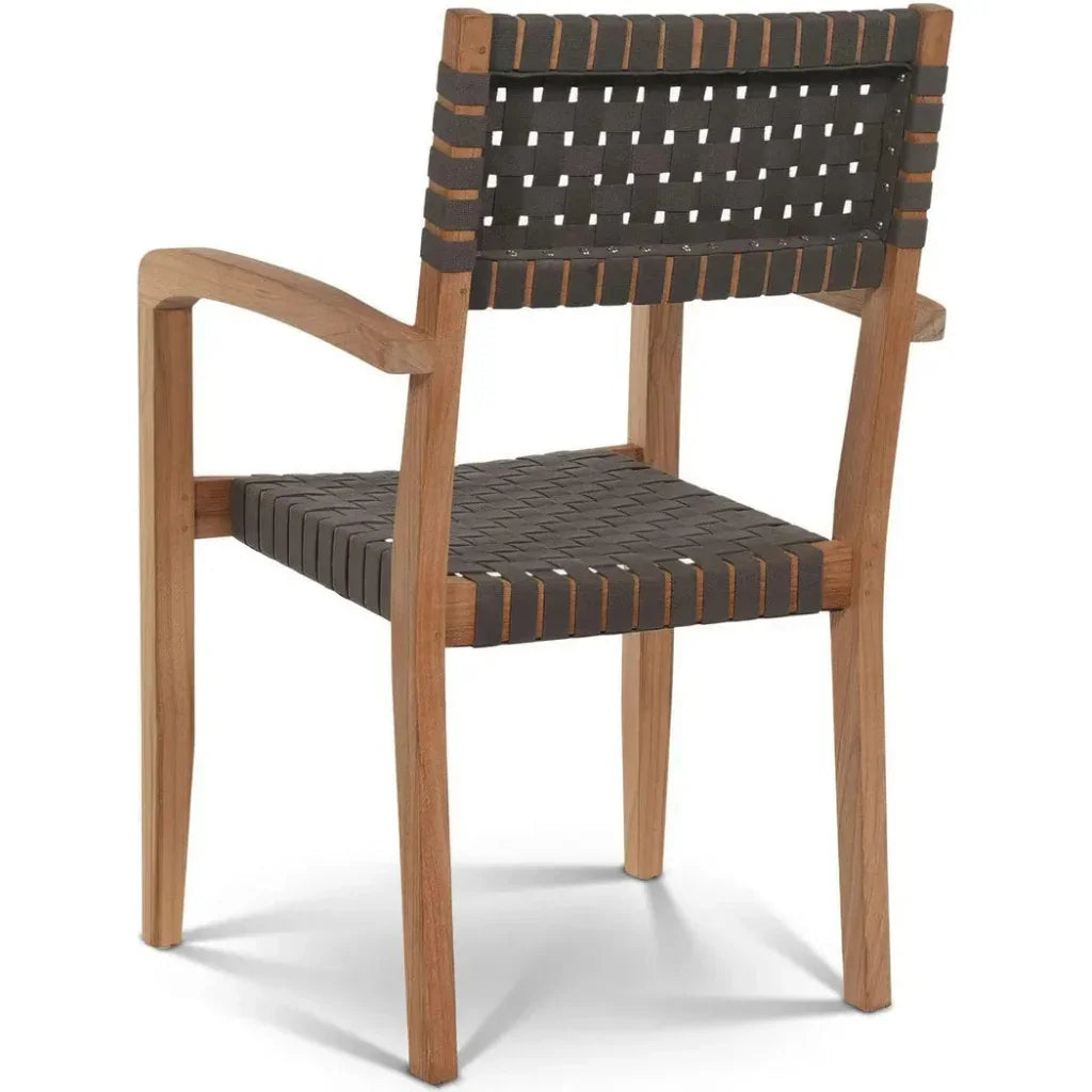 Cambria 7PC Outdoor Dining Set Stacking Armchairs - LOOMLAN - HiTeak - Outdoor Dining Sets