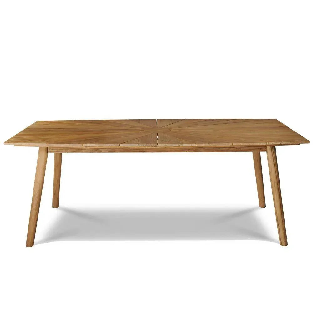Cambria Rectangular Teak Outdoor Dining Table - LOOMLAN - HiTeak - Outdoor Dining Tables
