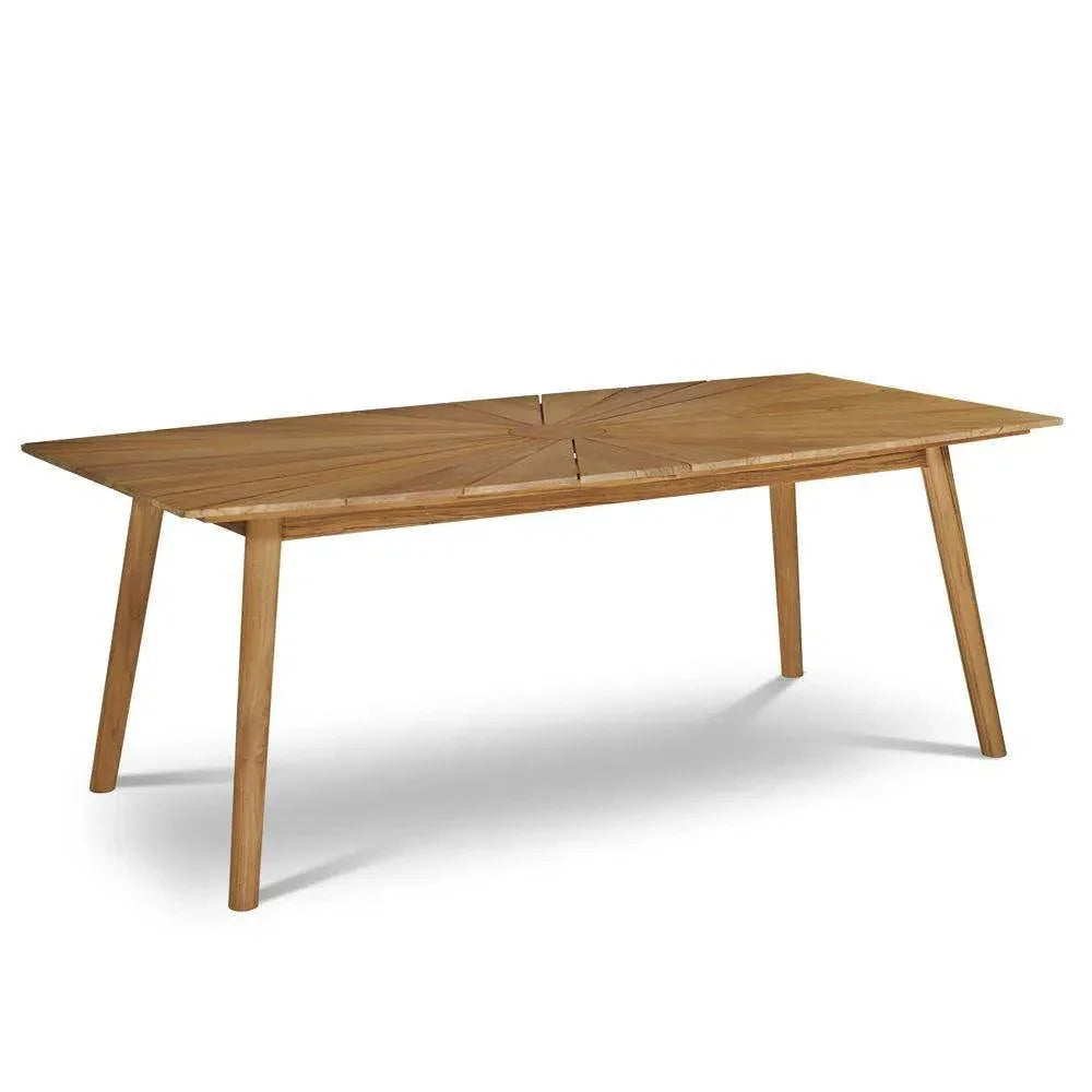 Cambria Rectangular Teak Outdoor Dining Table - LOOMLAN - HiTeak - Outdoor Dining Tables