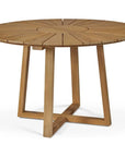 Cambria Round Teak Outdoor Dining Table - LOOMLAN - HiTeak - Outdoor Dining Tables