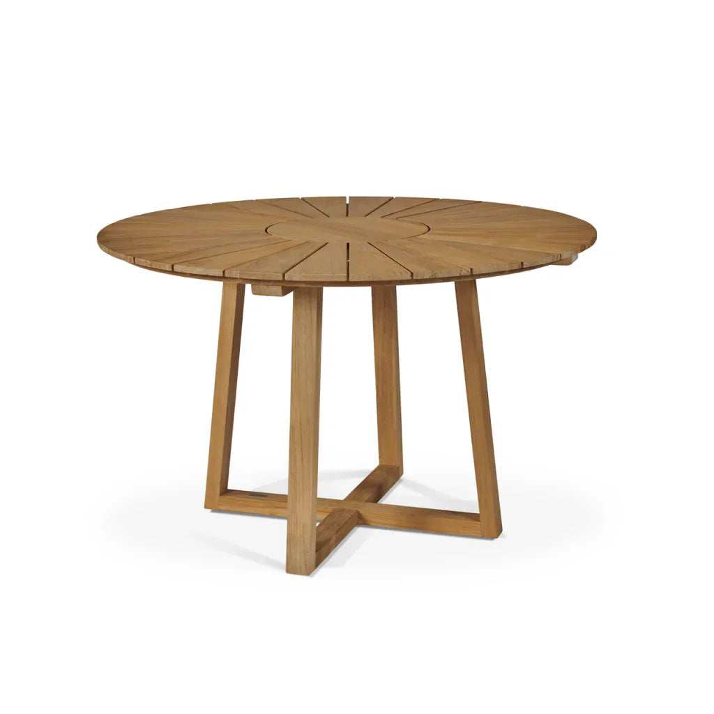 Cambria Teak Patio Round Dining Set 5PC - LOOMLAN - HiTeak - Outdoor Dining Sets