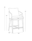 Capri Fabric Outdoor Counter Stool - LOOMLAN - SUNPAN - Counter Stools
