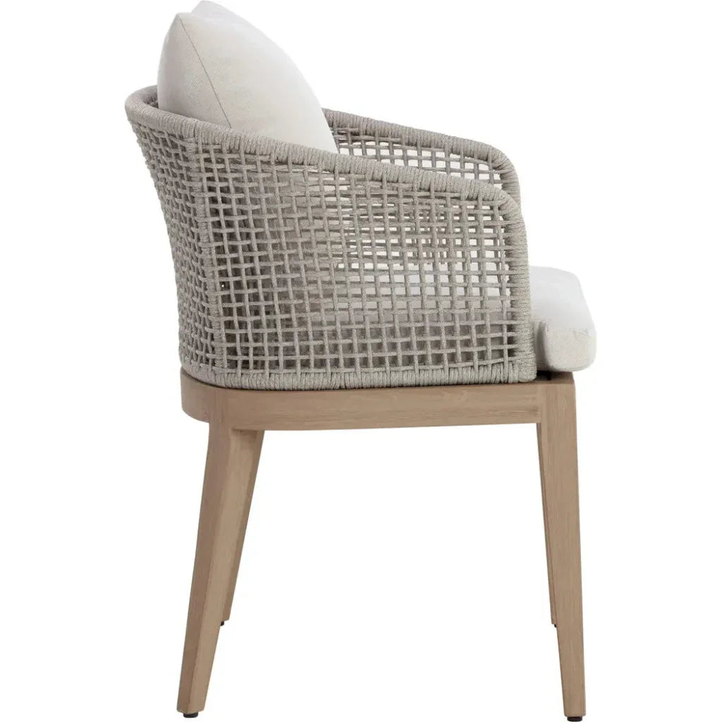 Capri Fabric Outdoor Dining Armchair - LOOMLAN - SUNPAN - Outdoor Dining Chairs
