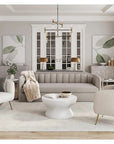 Cara Coffee Table White Concrete - LOOMLAN - SUNPAN - Outdoor Coffee Tables