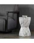 Cara Concrete Outdoor Round End Table - LOOMLAN - SUNPAN - Outdoor Side Tables