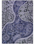 LOOMLAN Rugs Carmina Blue Washable Indoor-Outdoor Rug