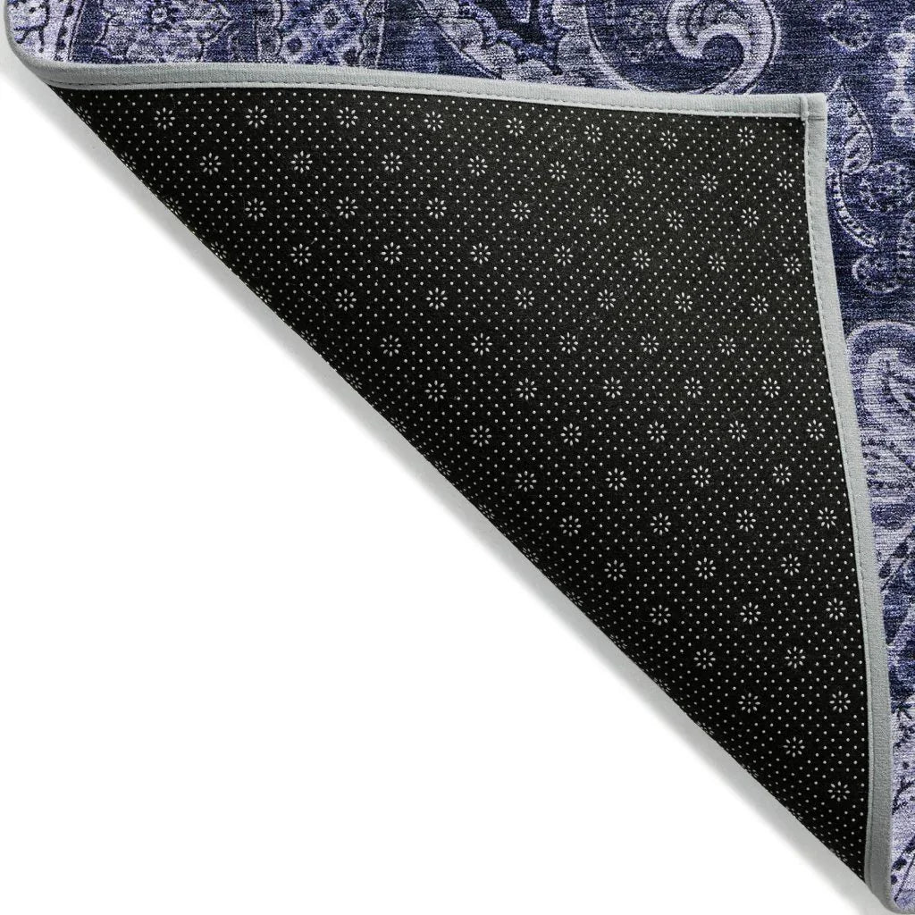 LOOMLAN Rugs Carmina Blue Washable Indoor-Outdoor Rug