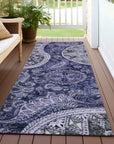 LOOMLAN Rugs Carmina Blue Washable Indoor-Outdoor Rug