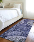 LOOMLAN Rugs Carmina Blue Washable Indoor-Outdoor Rug