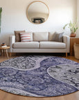LOOMLAN Rugs Carmina Blue Washable Indoor-Outdoor Rug