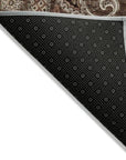 LOOMLAN Rugs Carmina Brown Washable Indoor-Outdoor Rug