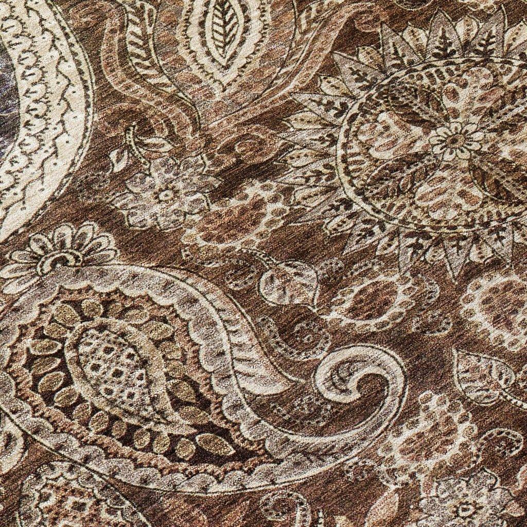 LOOMLAN Rugs Carmina Brown Washable Indoor-Outdoor Rug